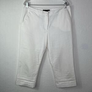 Zac & Rachel White Capri Pants Size 14, cotton blend, summer, casual, comfort